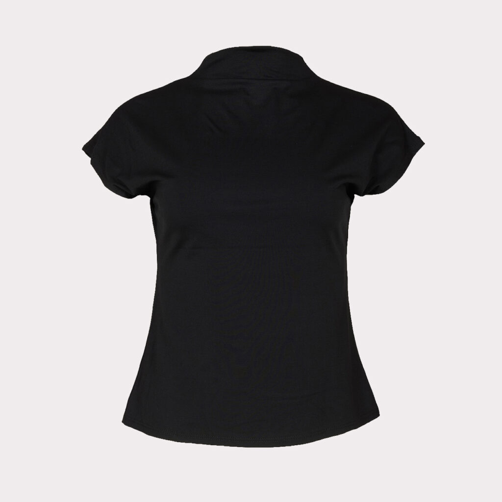 Black Turtleneck T-Shirt — immagine 3