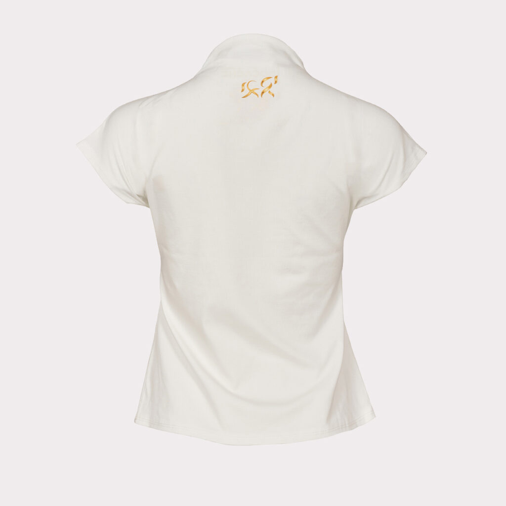 White Turtleneck T-Shirt — immagine 3