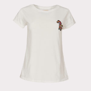 Short Sleave T-shirt with embroidered pony — Nero