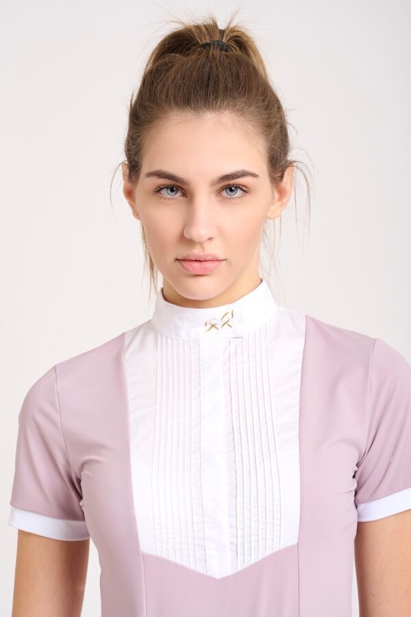 Half sleeves show jumping competition shirt — Nero