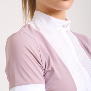 Half sleeves show jumping competition shirt — Nero