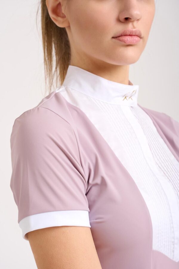 Half sleeves show jumping competition shirt — Nero