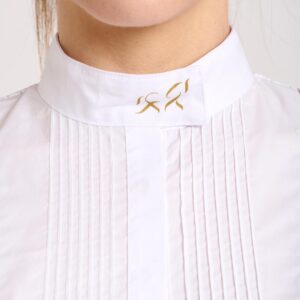 Half sleeves show jumping competition shirt — Nero