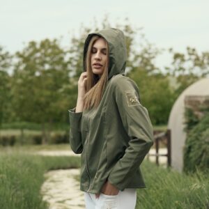 Green Zip-up hoodie windbreaker — Verde