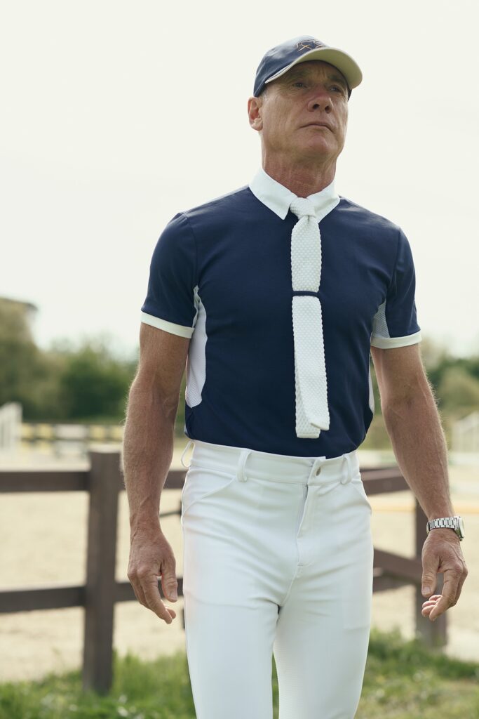 Equestrian Short-Sleeved Competition Blue Polo — immagine 3