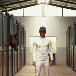 Equestrian Long-Sleeved Competition White Shirt — immagine 2