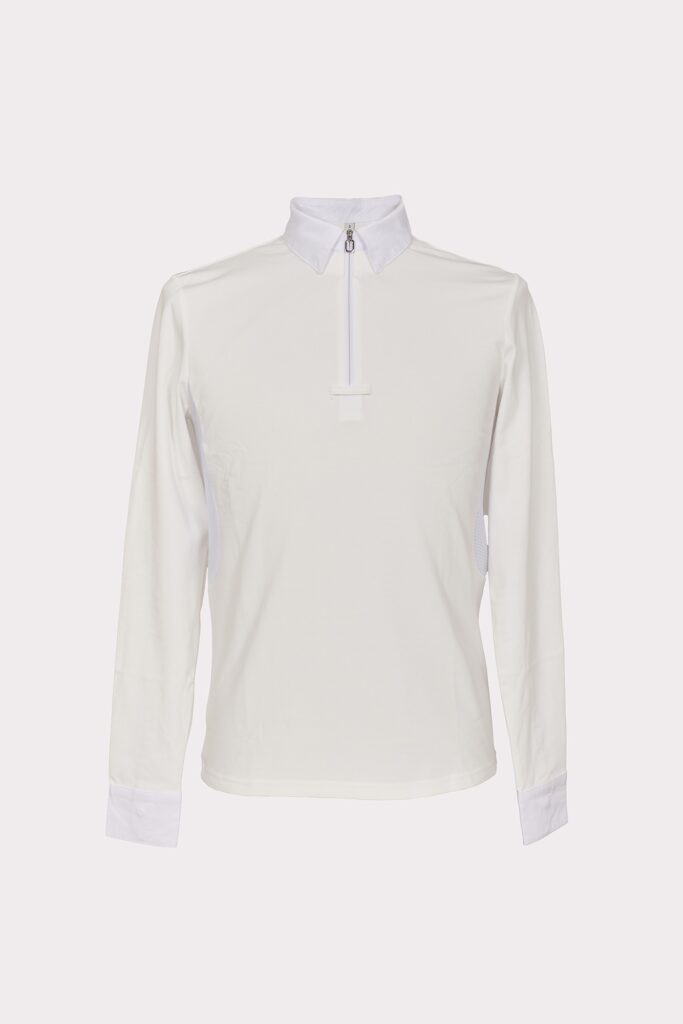 Equestrian Long-Sleeved Competition White Shirt — immagine 3