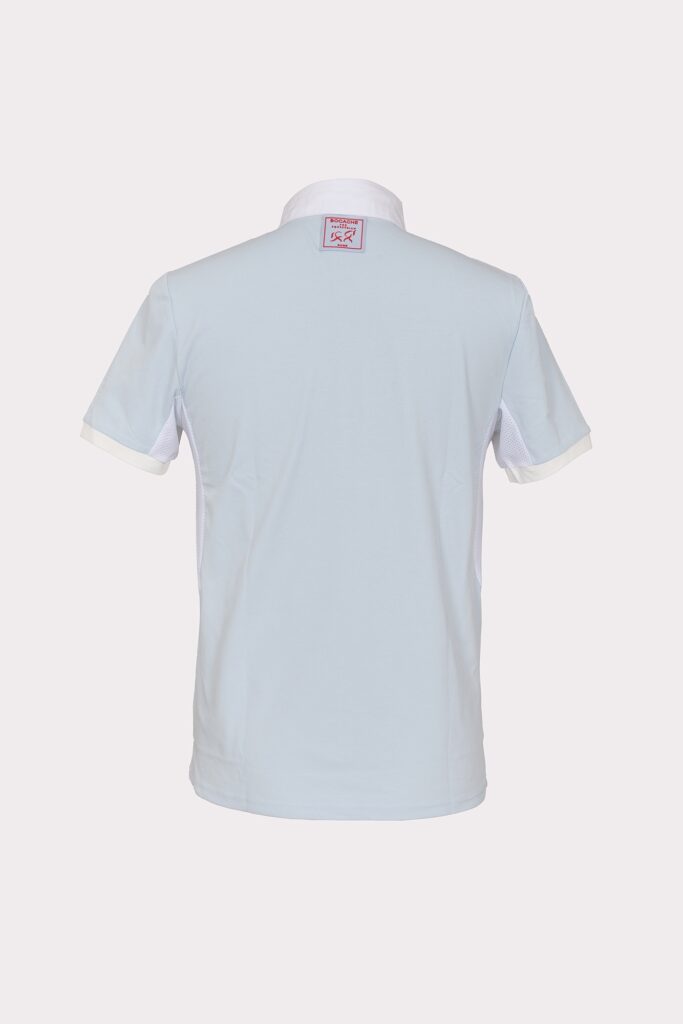 Equestrian Short-Sleeved Competition Light Blue Polo — immagine 5