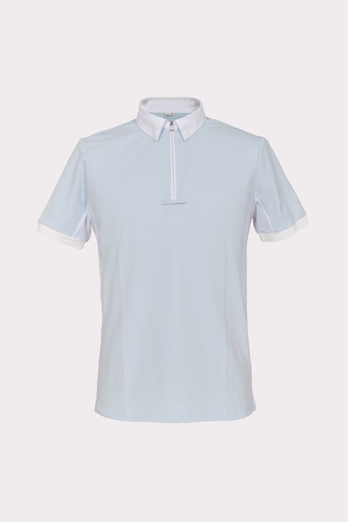 Equestrian Short-Sleeved Competition Light Blue Polo — immagine 4