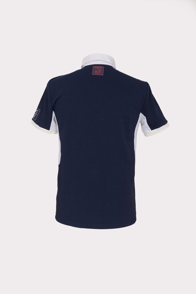 Equestrian Short-Sleeved Competition Blue Polo — immagine 5