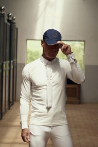 Equestrian Long-Sleeved Competition White Shirt