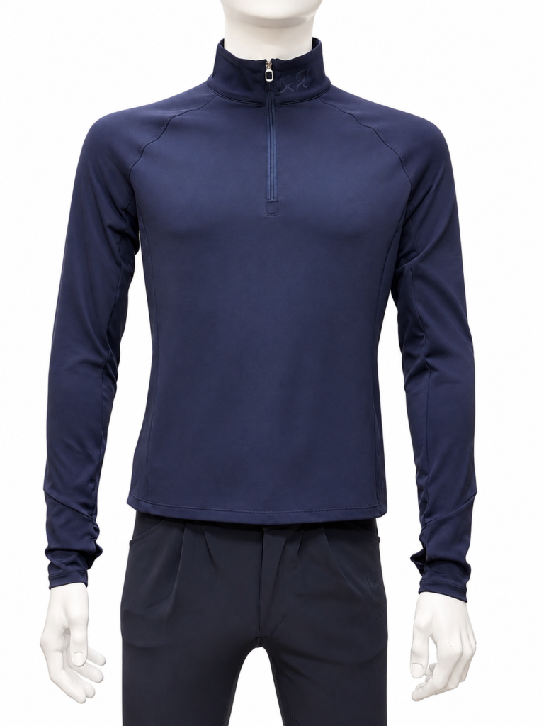 Navy Blue Half Zip Man’s Layer — dettaglio
