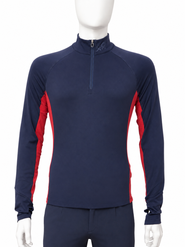 Red and Blue Half Zip Man’s Layer — immagine 3