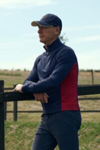 Red and Blue Half Zip Man’s Layer